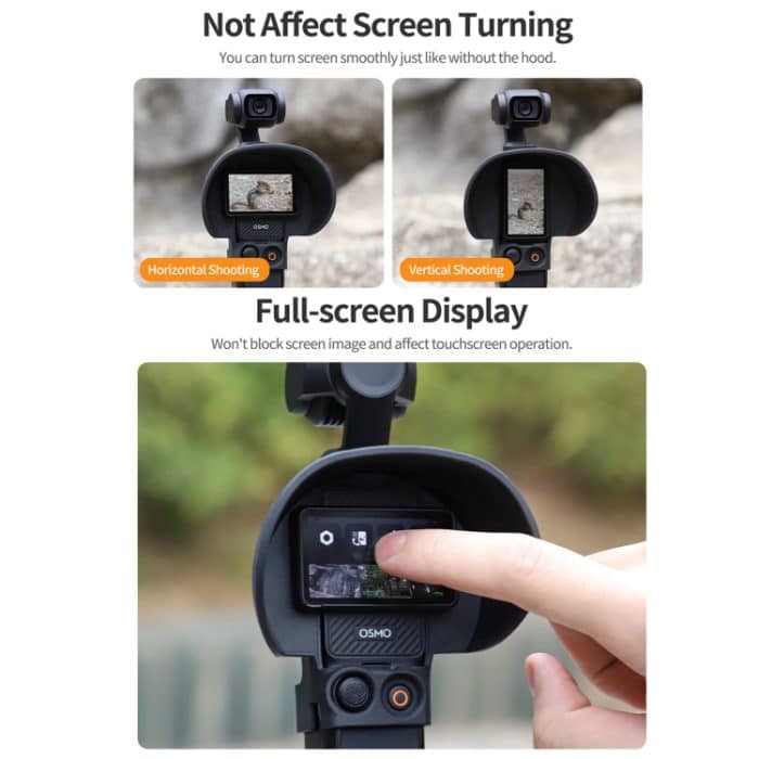 Für DJI OSMO Pocket 3 Sunnylife Sonnenschutz-Bildschirmschutzhaube, Screen Hood – Bild 4