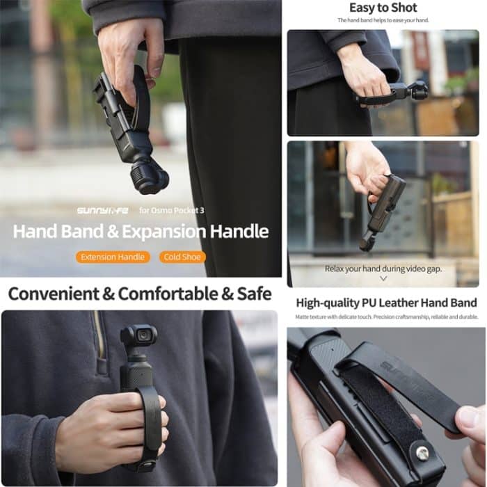 Für DJI OSMO Pocket 3 Sunnylife Handband Schutzrahmen Kaltschuh-Verlängerungsgriffabdeckung, Extension Frame – Bild 2