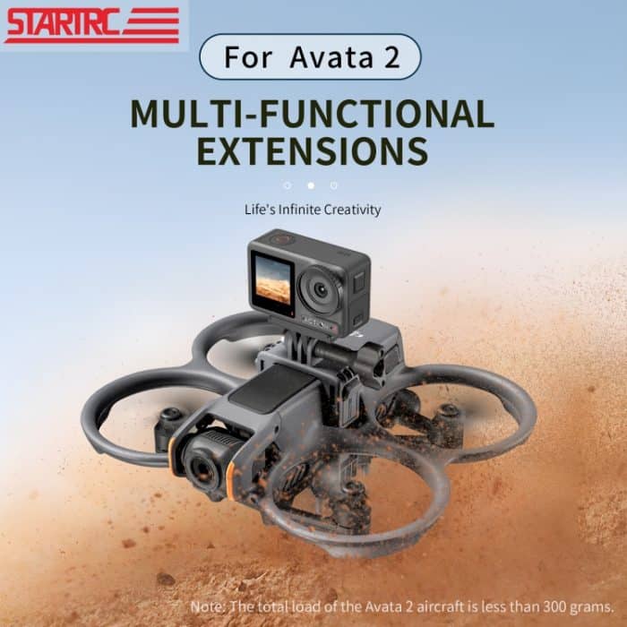 Für DJI Avata 2 STARTRC Action Kamera Halter Halterung Drone Erweiterung Halterung, For DJI Avata 2 Expansion Bracket – Bild 2