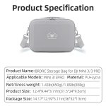 For DJI Mini 3 / 3 Pro BRDRC Shoulder Drone Remote Control Storage Carrying Bag, For DJI Mini 3 / 3 Pro – Bild 13