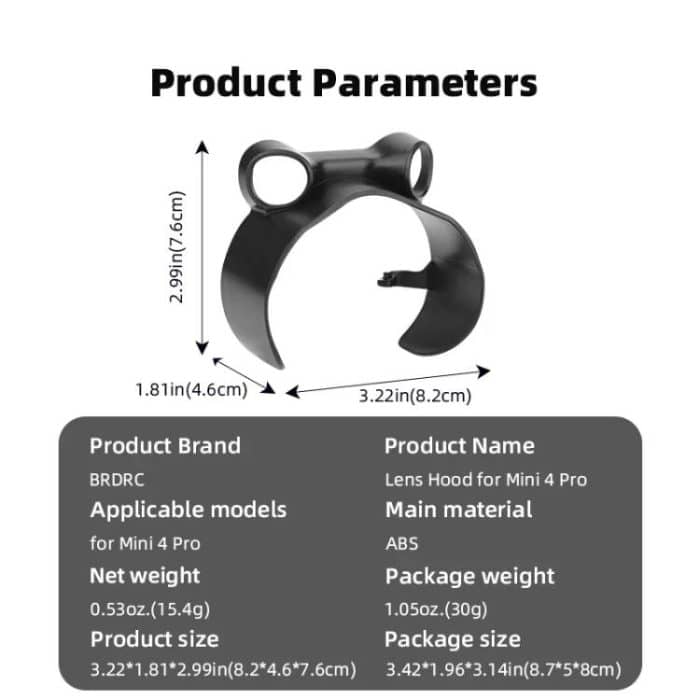 For DJI Mini 4 Pro BRDRC Lens Hood Gimbal Anti-Glare Sunshade Cover, For DJI Mini 4 Pro – Bild 11