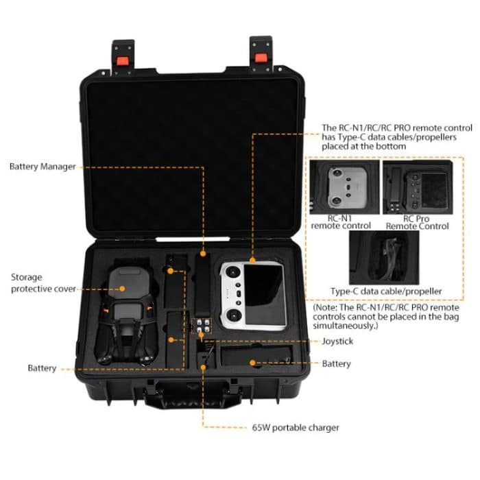 BRDRC Safety Carrying Case Storage Bag Hard Travel Waterproof Shock-proof Box, For DJI Mavic 3 Pro – Bild 5