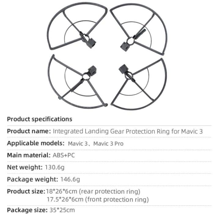 For DJI Mavic 3 / 3 Pro BRDRC Drone Propeller Protective Guard Anti-collision Ring, For DJI Mavic 3 / 3 Pro – Bild 4