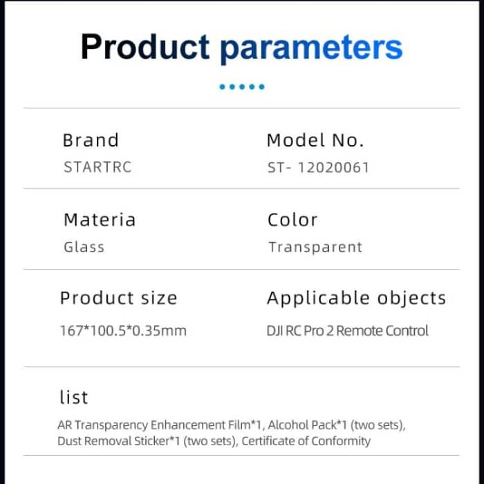 STARTRC HD AR Tempered Glass Film for DJI Mavic 4 Pro / RC Pro 2, HD AR Glass Film – Bild 13