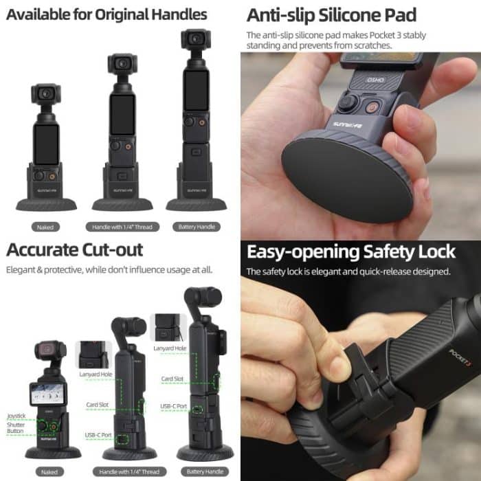 For DJI Osmo Pocket 3 Sunnylife Magnetic Base Mount Tabletop Base Stand Holder, OP3-MZ982 – Bild 5