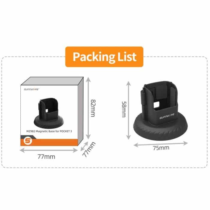 For DJI Osmo Pocket 3 Sunnylife Magnetic Base Mount Tabletop Base Stand Holder, OP3-MZ982 – Bild 7