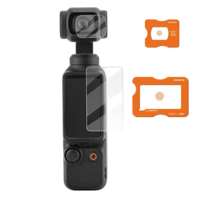 Für DJI Osmo Pocket 3 Sunnylife Objektiv-Displayschutzfolie AR Antireflexionsfolie aus gehärtetem Glas mit Film-Locator – Bild 1