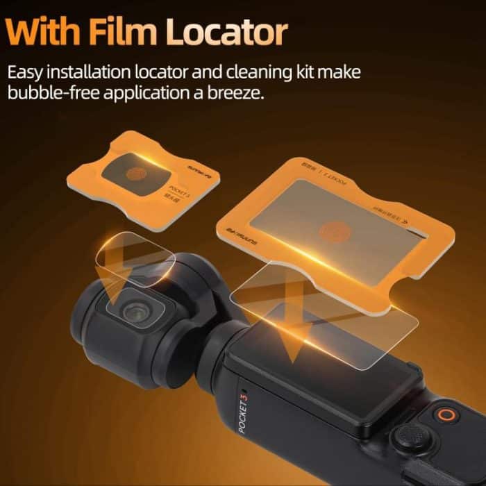 Für DJI Osmo Pocket 3 Sunnylife Objektiv-Displayschutzfolie AR Antireflexionsfolie aus gehärtetem Glas mit Film-Locator – Bild 6
