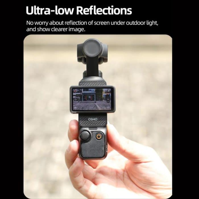 Für DJI Osmo Pocket 3 Sunnylife Displayschutzfolie AR Antireflexionsfolie aus gehärtetem Glas mit Film Locator – Bild 5