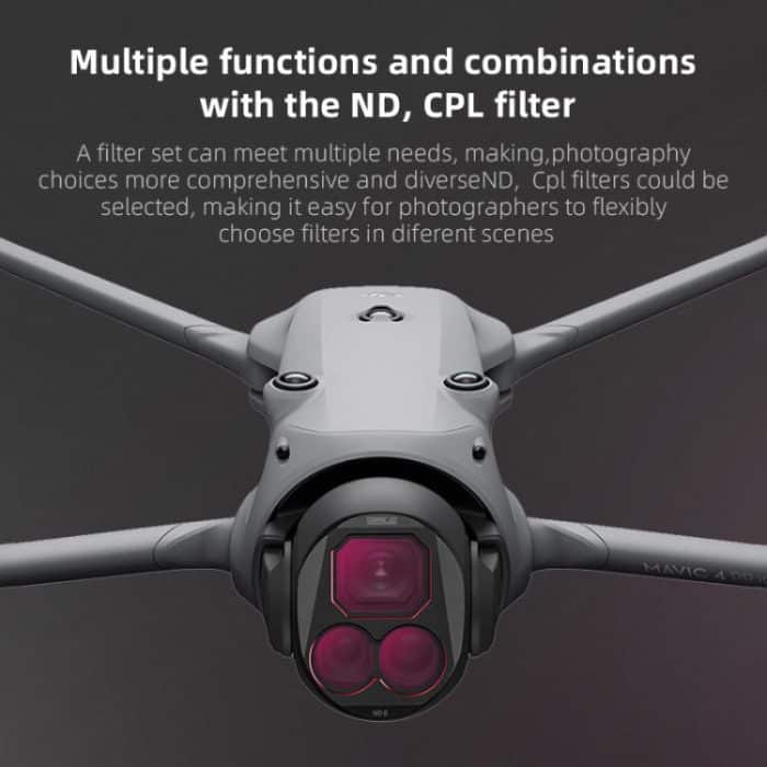Für DJI Mavic 4 Pro STARTRC 4 in 1 CPL ND8 ND32 ND64 Objektivfilter-Kit – Bild 9