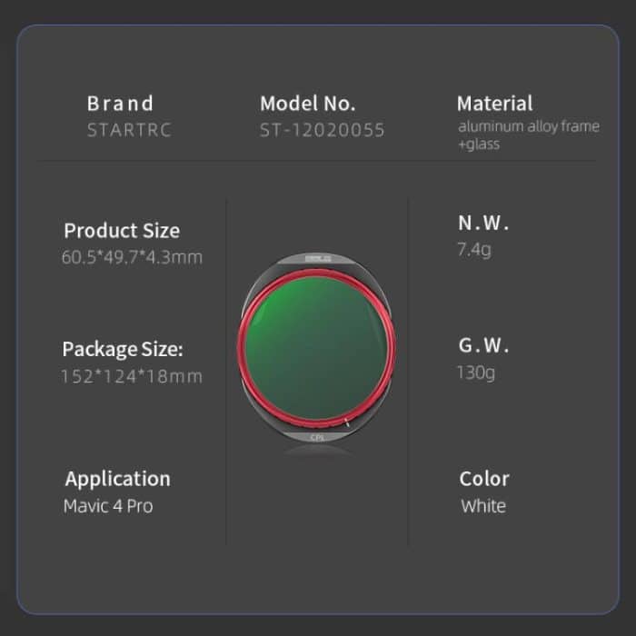 Für DJI Mavic 4 Pro STARTRC CPL-Objektivfilter – Bild 9