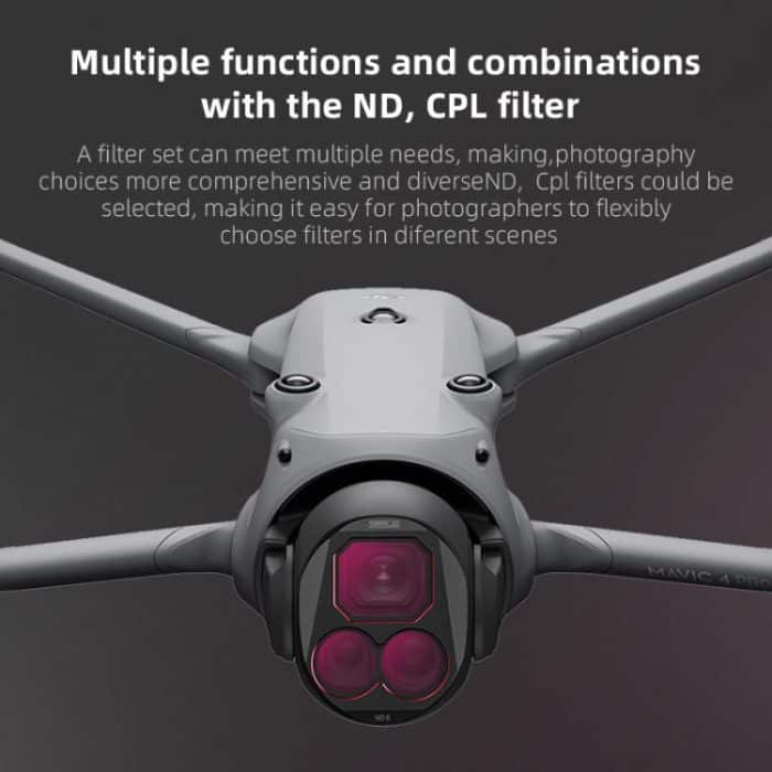 Für DJI Mavic 4 Pro STARTRC 4 in 1 ND8 ND16 ND32 ND64 Objektivfilter-Kit – Bild 8
