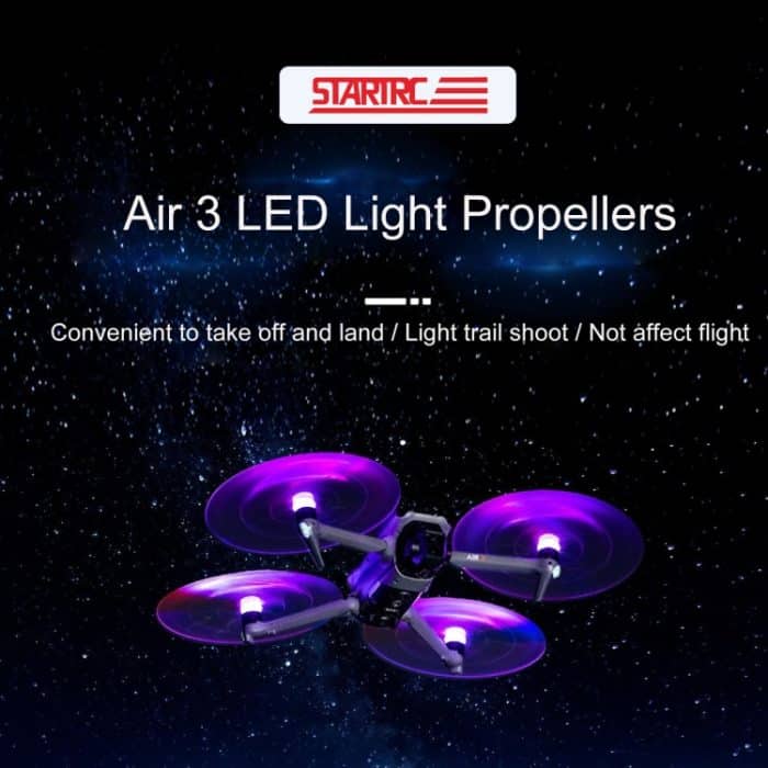 Für DJI Air 3 STARTRC 2 Paar geräuscharme Propeller mit farbiger LED-Blitzlampe, For DJI Air 3 – Bild 2