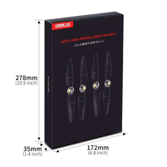 Für DJI Air 3 STARTRC 2 Paar geräuscharme Propeller mit farbiger LED-Blitzlampe, For DJI Air 3 – Bild 6