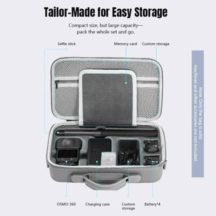 For DJI Osmo 360 STARTRC Full Kit Portable Handbag Shoulder PU Storage Bag, For DJI Osmo 360 PU – Bild 7