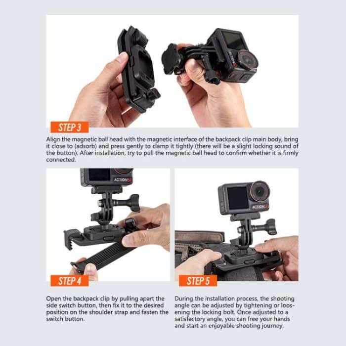 STARTRC Magnetic  Backpack Clip Mount for DJI Osmo 360 / GoPro Action Cameras, Magnetic Backpack Clip – Bild 16