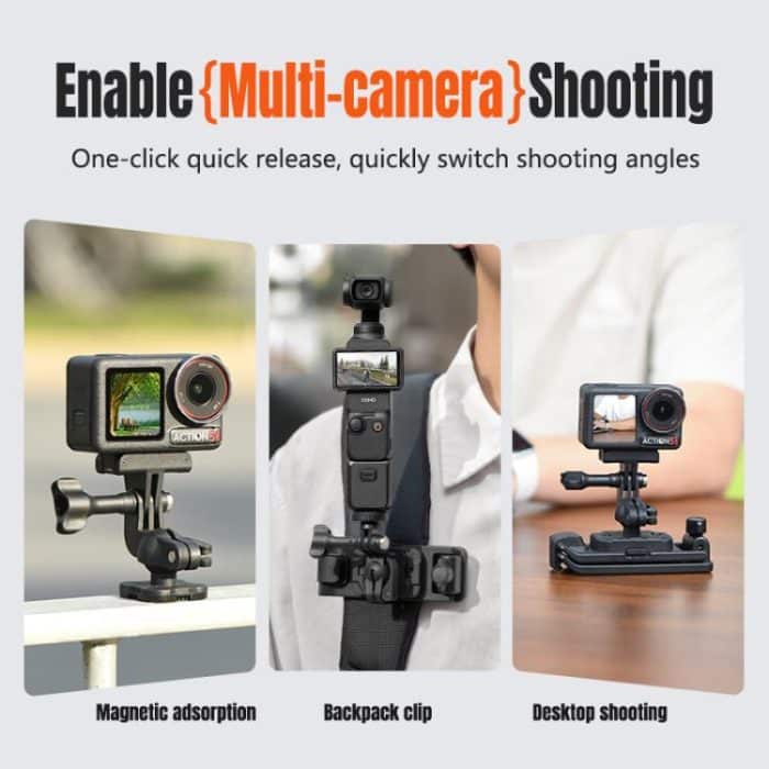 STARTRC Magnetic  Backpack Clip Mount for DJI Osmo 360 / GoPro Action Cameras, Magnetic Backpack Clip – Bild 4