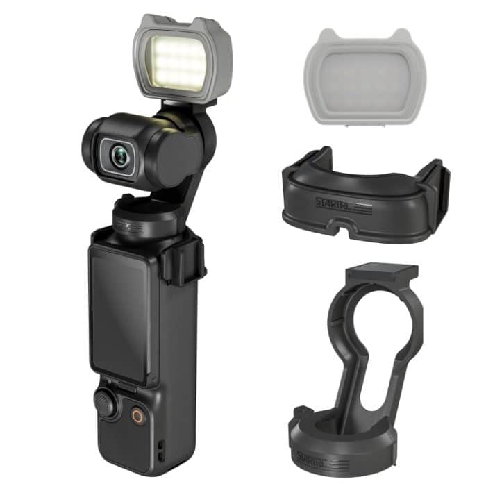 Für DJI Pocket 3 STARTRC Katzenohren Magnetisches Fülllicht mit Halterclip-Kit, Fill Light with Holder Clip – Bild 1