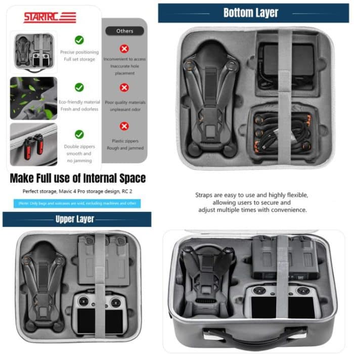 For DJI Mavic 4 Pro / RC Pro 2 STARTRC Shoulder PU Storage Bag Handbag, For DJI Mavic 4 Pro / RC 2 – Bild 6