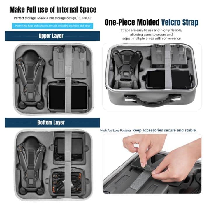 For DJI Mavic 4 Pro / RC Pro 2 STARTRC All-rounder Shoulder PU Storage Bag Handbag, For DJI Mavic 4 Pro / RC Pro 2 – Bild 7