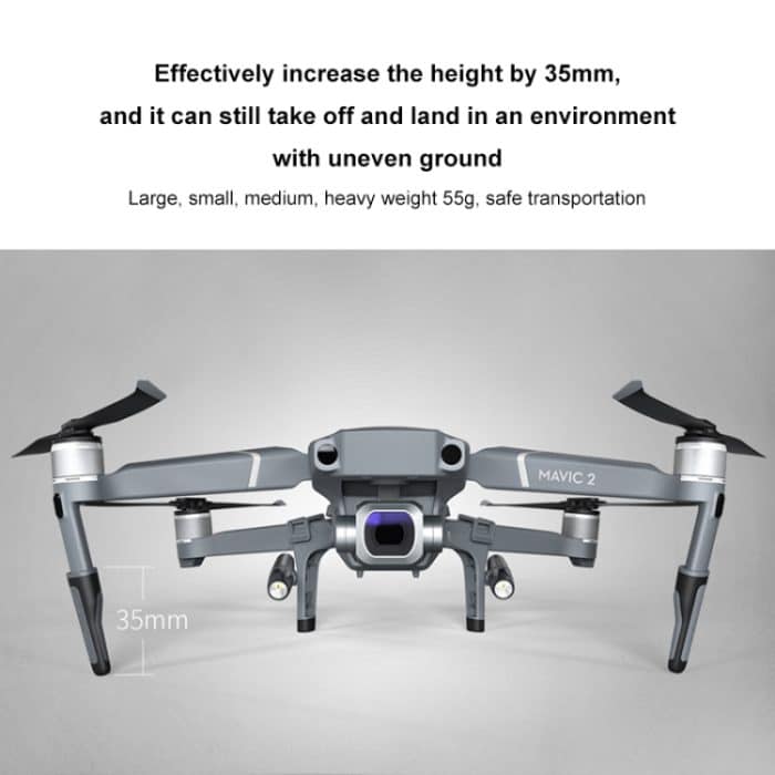 PGYTECH P-HA-030 LED Nachtfluglicht Stoßdämpfung Landing High Stand für DJI Mavic 2 – Bild 3