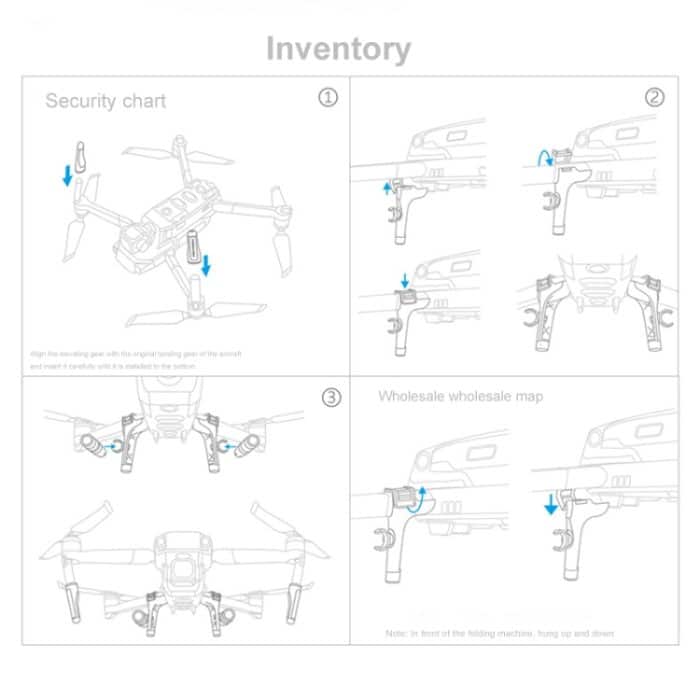 PGYTECH P-HA-030 LED Nachtfluglicht Stoßdämpfung Landing High Stand für DJI Mavic 2 – Bild 10