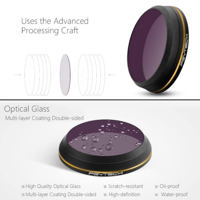 PGYTECH X4S-HD ND8 Goldrandfilter für DJI Inspire 2 / X4S Gimbal Camera Drone Zubehör – Bild 3