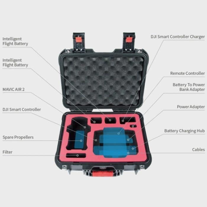 PGYTECH P-16A-037 Tragbare Sicherheitsbox Wasserdichte und feuchtigkeitsbeständige Aufbewahrungstasche für DJI Mavic Air 2 – Bild 3