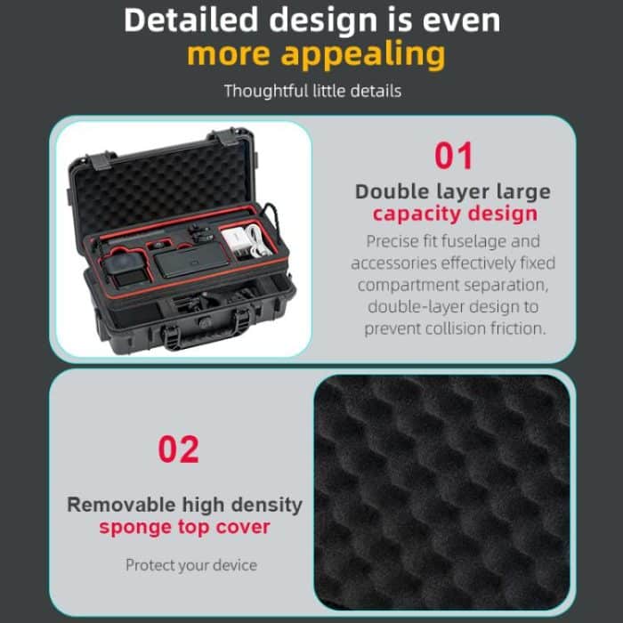 For DJI Osmo 360 STARTRC Waterproof EVA ABS Dual-layer Suitcase Storage Box, For DJI Osmo 360 – Bild 16