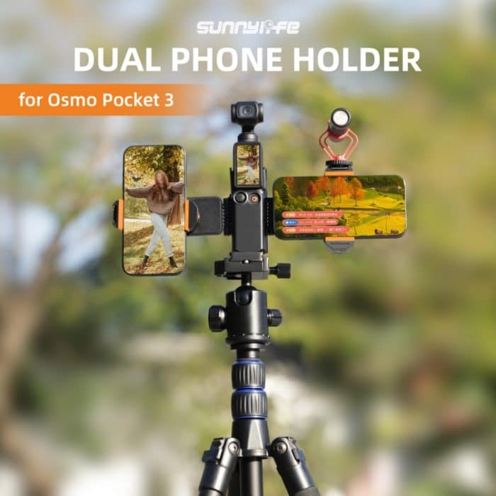 Für DJI OSMO Pocket 3 Sunnylife ZJ756 Erweiterter Dual-Telefonklemmenhalter, OP3-ZJ756 – Bild 2