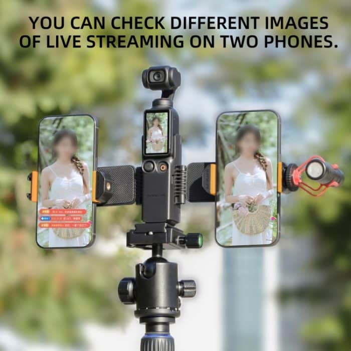 Für DJI OSMO Pocket 3 Sunnylife ZJ756 Erweiterter Dual-Telefonklemmenhalter, OP3-ZJ756 – Bild 5