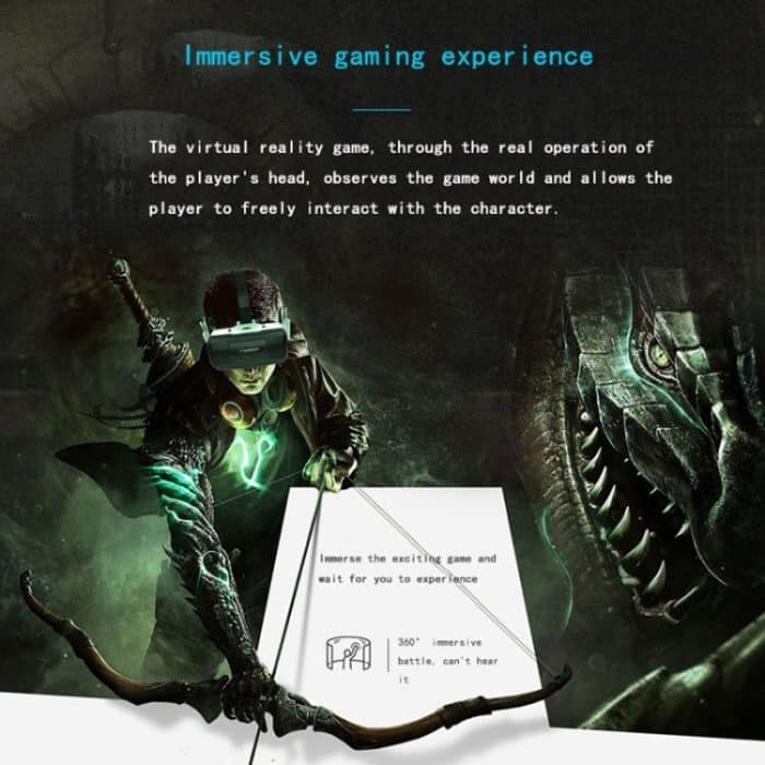 VR SHINECON G06EB Virtual Reality 3D-Videobrille, geeignet für 4,7 Zoll - 6,1 Zoll Smartphones mit HiFi-Headset, G06EB – Bild 11