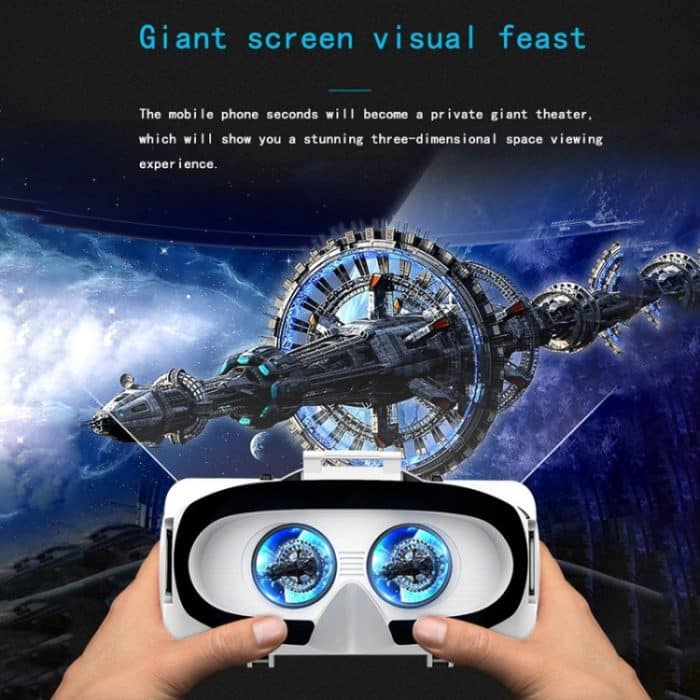 VR SHINECON G06EB Virtual Reality 3D-Videobrille, geeignet für 4,7 Zoll - 6,1 Zoll Smartphones mit HiFi-Headset, G06EB – Bild 10