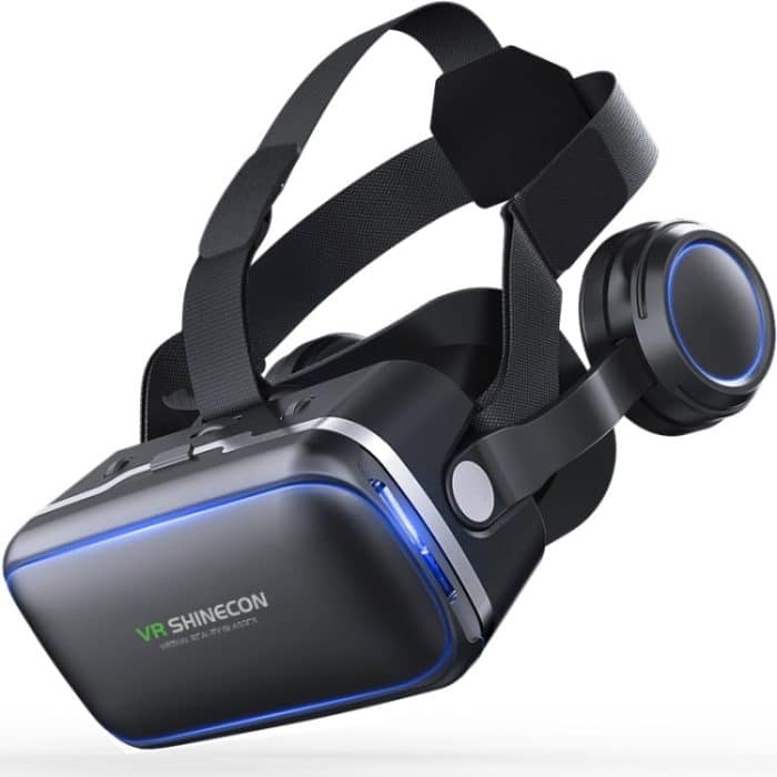 VR SHINECON G04E Virtual Reality 3D-Videobrille, geeignet für 3,5 Zoll - 6,0 Zoll Smartphones mit HiFi-Headset – Bild 5