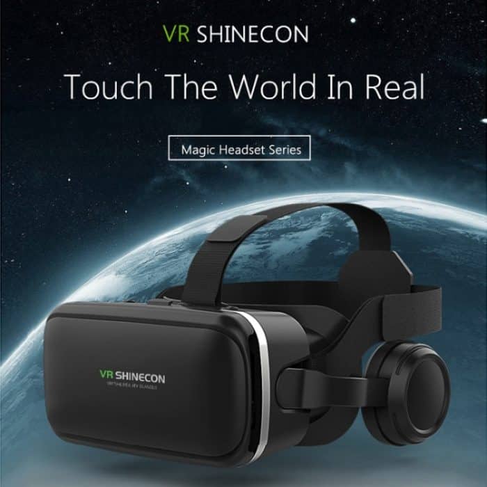 VR SHINECON G04E Virtual Reality 3D-Videobrille, geeignet für 3,5 Zoll - 6,0 Zoll Smartphones mit HiFi-Headset – Bild 8