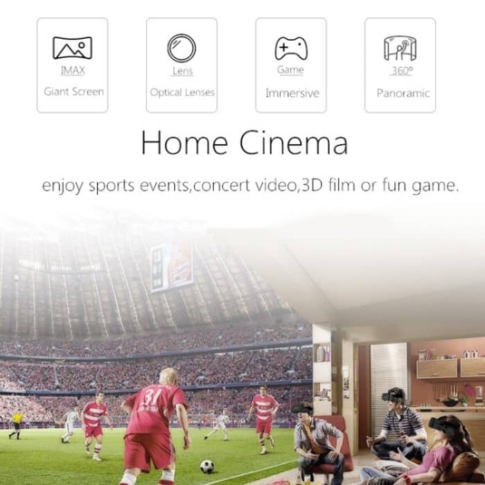 VR SHINECON G04E Virtual Reality 3D-Videobrille, geeignet für 3,5 Zoll - 6,0 Zoll Smartphones mit HiFi-Headset – Bild 9