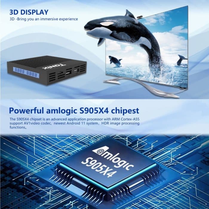 Tanix X4 Android 11 Smart-TV-Box, Amlogic S905X4 Quad Core, 4 GB + 64 GB, Dual-WLAN, BT, 4GB+64GB – Bild 6