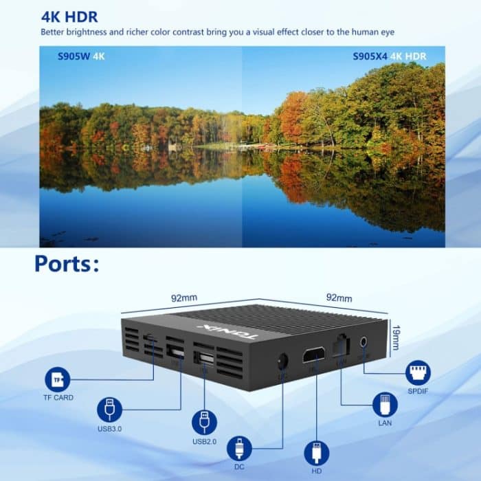 Tanix X4 Android 11 Smart-TV-Box, Amlogic S905X4 Quad Core, 4 GB + 64 GB, Dual-WLAN, BT, 4GB+64GB – Bild 7