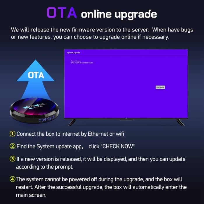 H96 Max 8K Ultra HD Smart TV Box Android 13.0 Media Player mit Fernbedienung, RK3528 Quad-Core, 4GB+64GB, 4GB+64GB – Bild 10