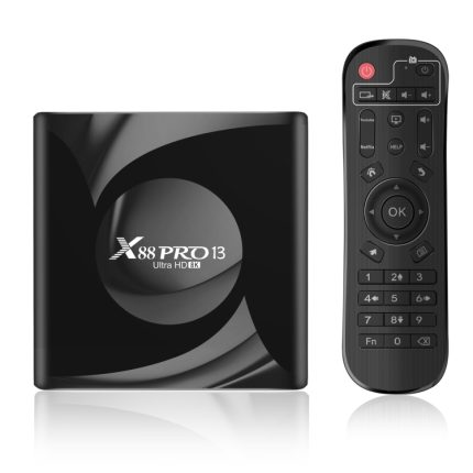 X88 Pro 13 Android 13.0 Smart-TV-Box mit Fernbedienung, RK3528 Quad-Core, 4G+64GB, 4G+64GB
