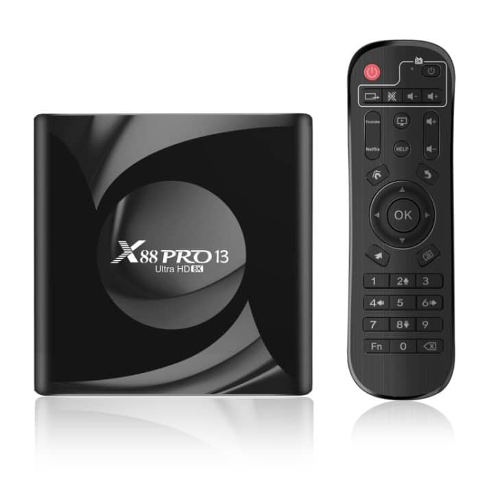 X88 Pro 13 Android 13.0 Smart-TV-Box mit Fernbedienung, RK3528 Quad-Core, 4G+64GB, 4G+64GB – Bild 1
