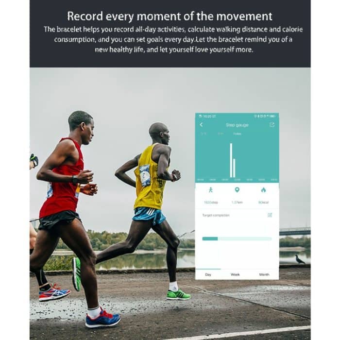 B1 0,96 Zoll Farbbildschirm IP67 wasserdichte Smartwatch, unterstützt Schlafüberwachung / Herzfrequenzüberwachung / Blutdrucküberwachung – Bild 6