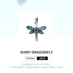 S925 Sterling Silber Shiny Dragonfly Anhänger DIY Armband Halskette Zubehör – Bild 3