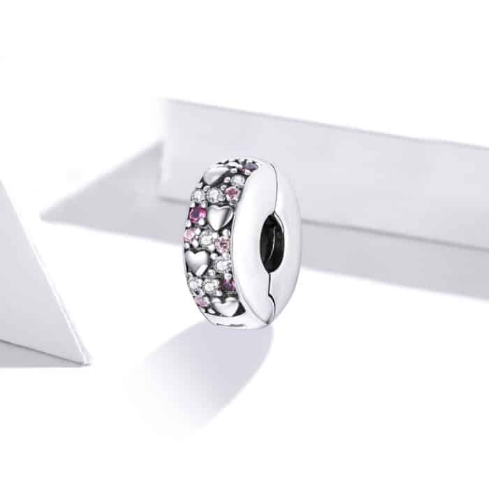 S925 Sterling Silber Shining Love Perlen DIY Armband Halskette Zubehör – Bild 2