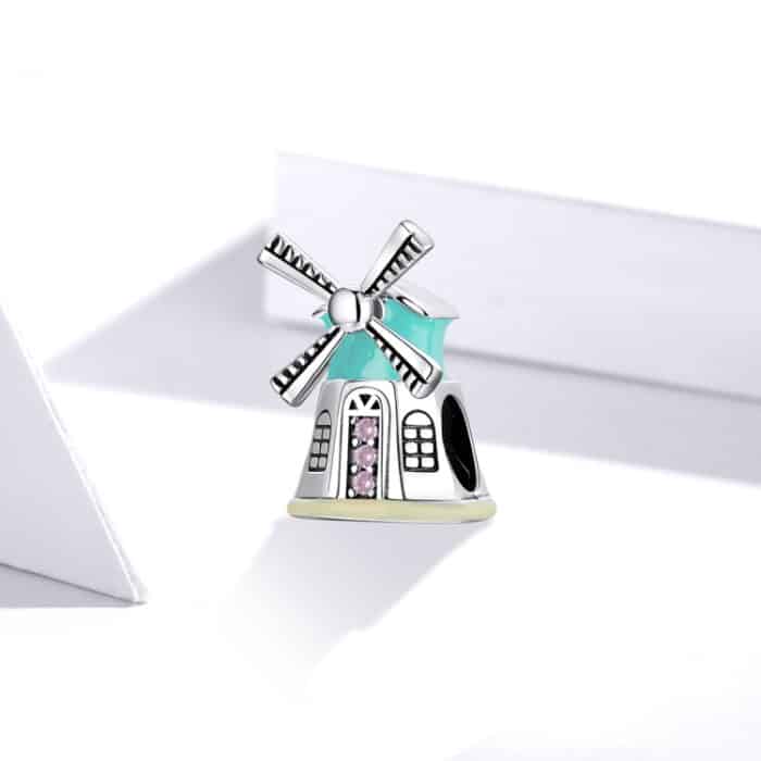 S925 Sterling Silber Dutch Windmills Perlen DIY Armband Halskette Zubehör – Bild 2