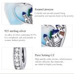 S925 Sterling Silber Charmante Landschaft Herz Pendent DIY Armband Halskette Zubehör – Bild 4