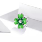 S925 Sterling Silber Lucky Clover Perlen DIY Armband Halskette Zubehör – Bild 2