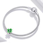 S925 Sterling Silber Lucky Clover Perlen DIY Armband Halskette Zubehör – Bild 7