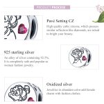 S925 Sterling Silber Buchstaben Blumen Perlen DIY Armband Halskette Zubehör – Bild 6