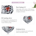 S925 Sterling Silber schlagen Herz Perlen DIY Armband Halskette Zubehör – Bild 5